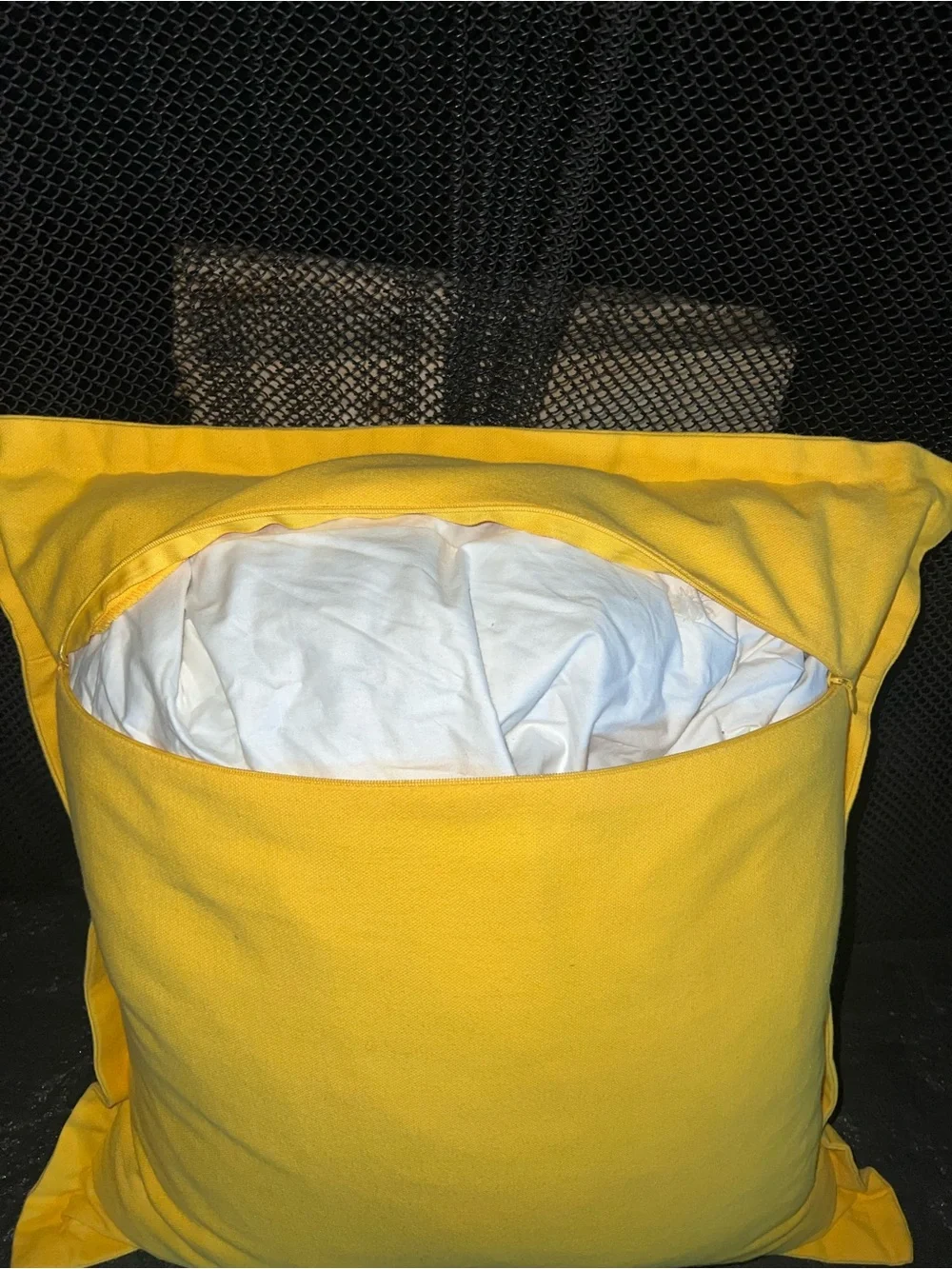 Yellow Decorative Throw Pillows - Heart Pattern Cordura like material & Solid